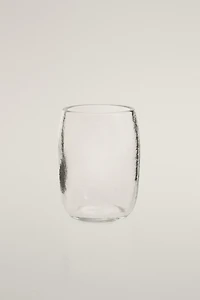 TEXTURED GLASS TOOTHBRUSH TUMBLER