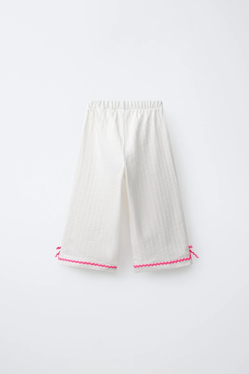 CONTRASTING RIPPLE TEXTURE CULOTTES