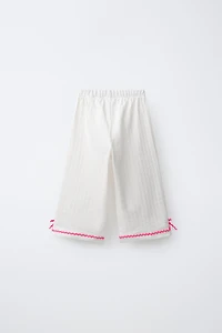 CONTRASTING RIPPLE TEXTURE CULOTTES