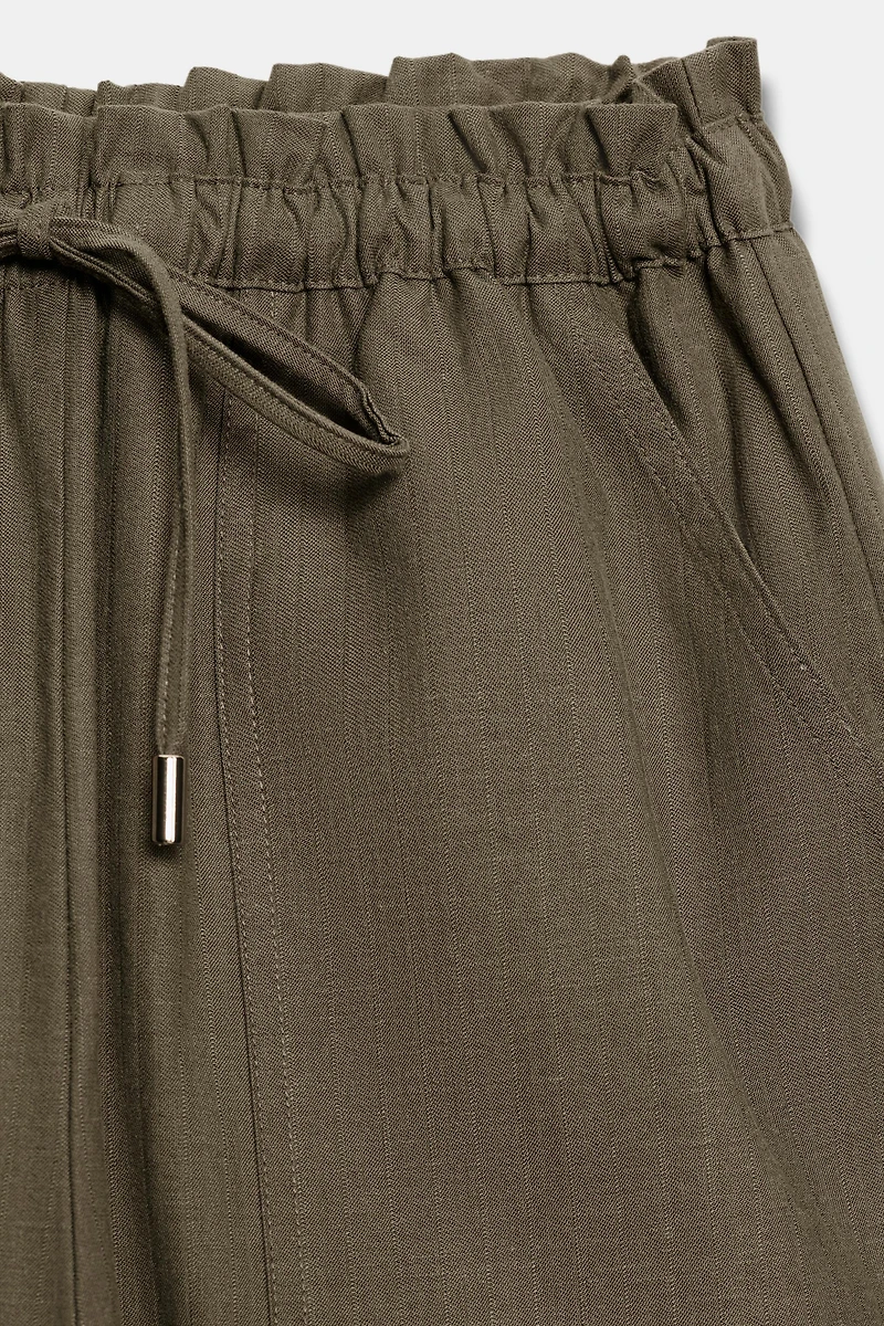 PANTALON TAPERED À TAILLE ÉLASTIQUE