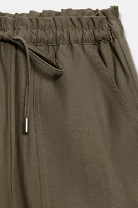 PANTALON TAPERED À TAILLE ÉLASTIQUE
