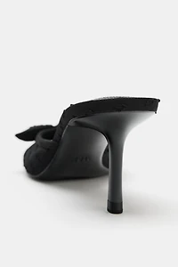 SANDALES À TALONS EN MESH