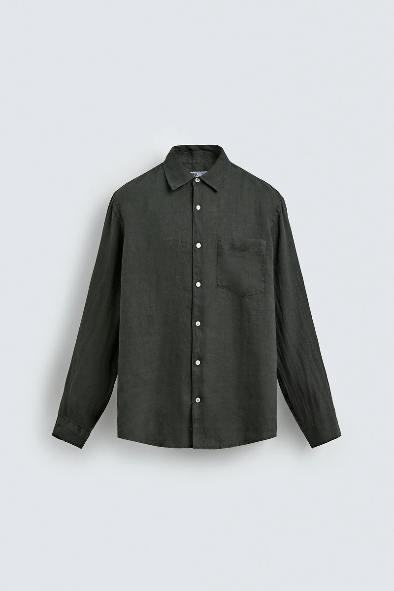 CHEMISE REGULAR FIT 100 % LIN