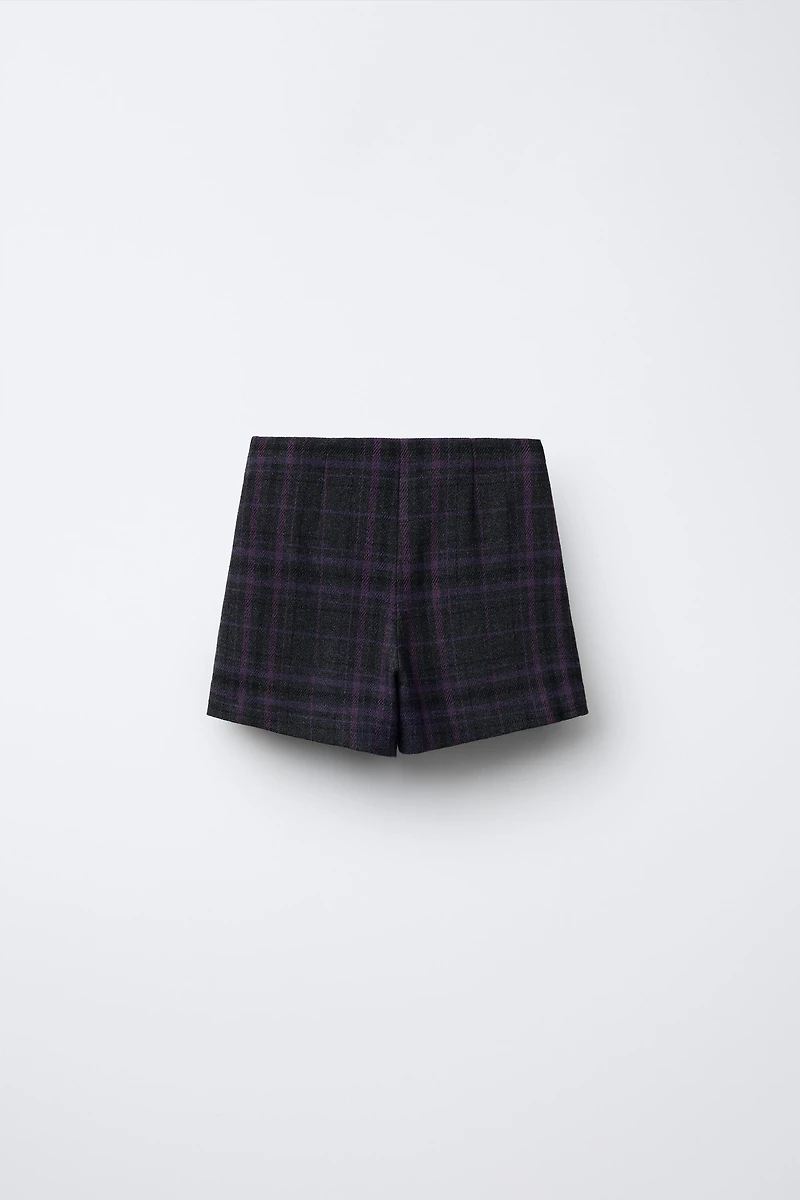 PLAID PAREO SKORT
