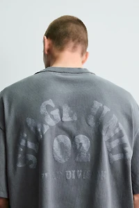WASHED CONTRAST PRINT T-SHIRT