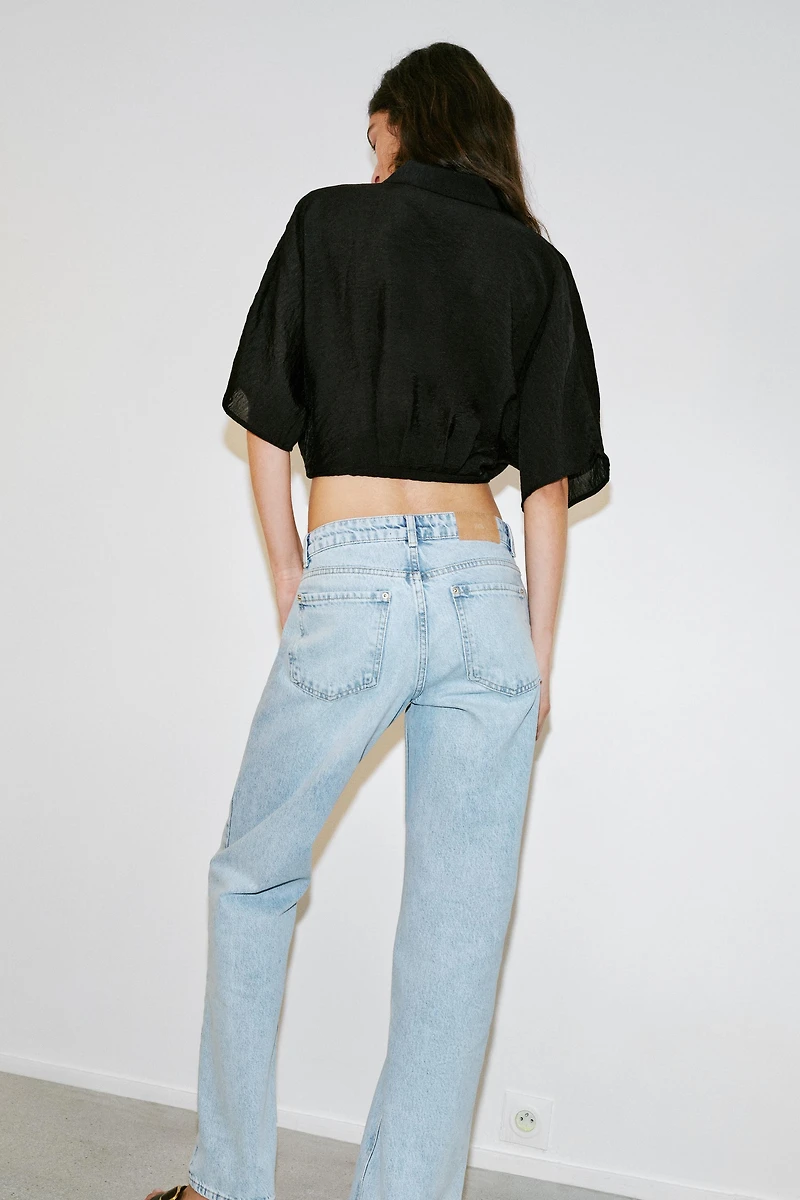 SHORT SLEEVE KNOTTED SHIRT