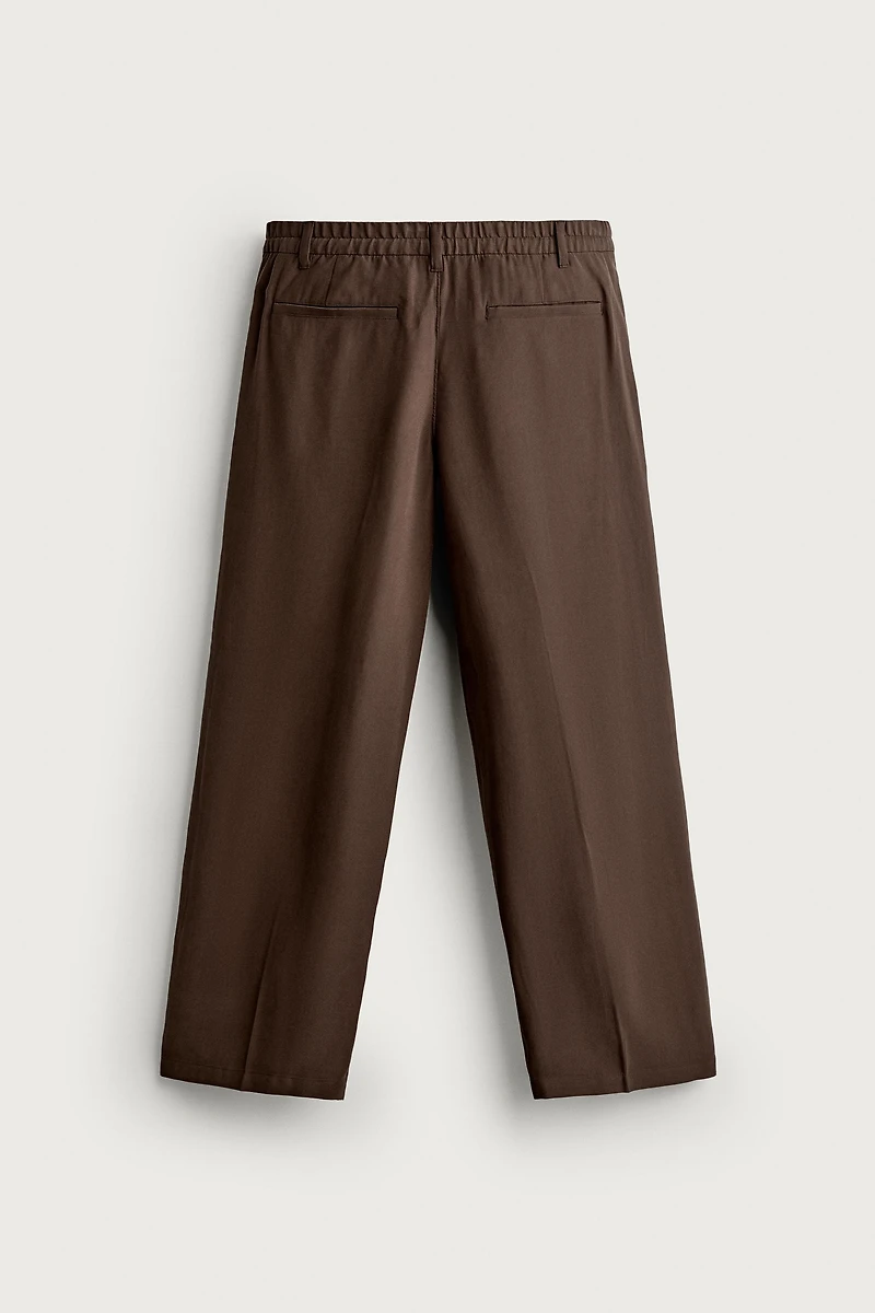 PANTALON FLUIDE COUPE DÉCONTRACTÉE À PLIS