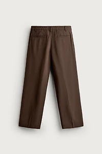 PANTALON FLUIDE COUPE DÉCONTRACTÉE À PLIS