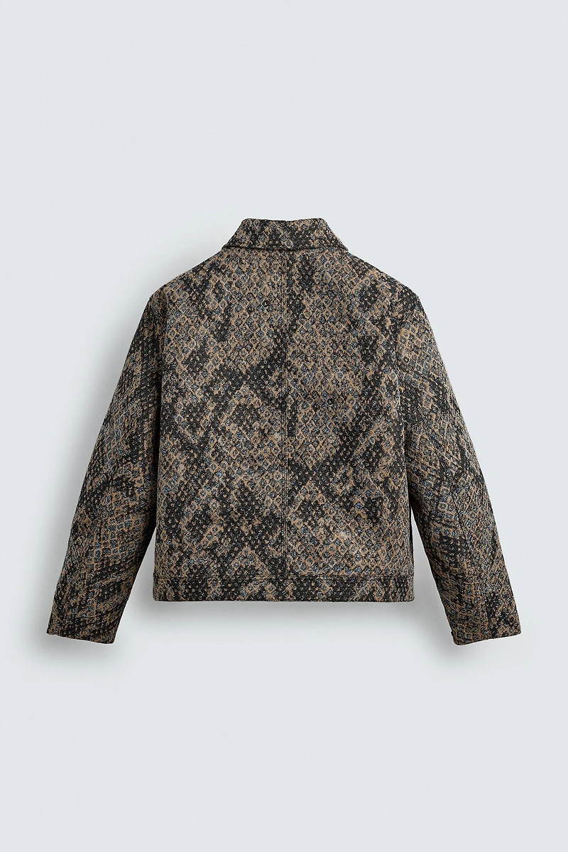 TEXTURED JACQUARD JACKET