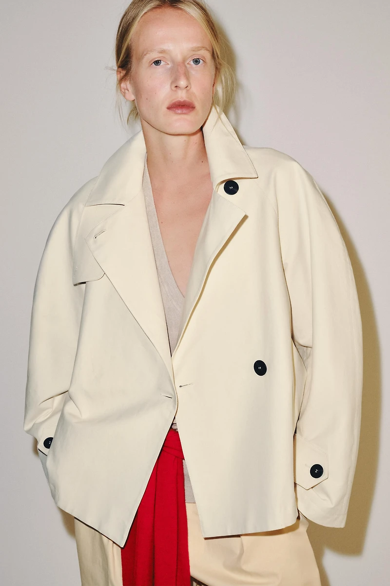 ZW COLLECTION SHORT TRENCH COAT