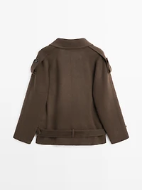 Wool blend trench coat