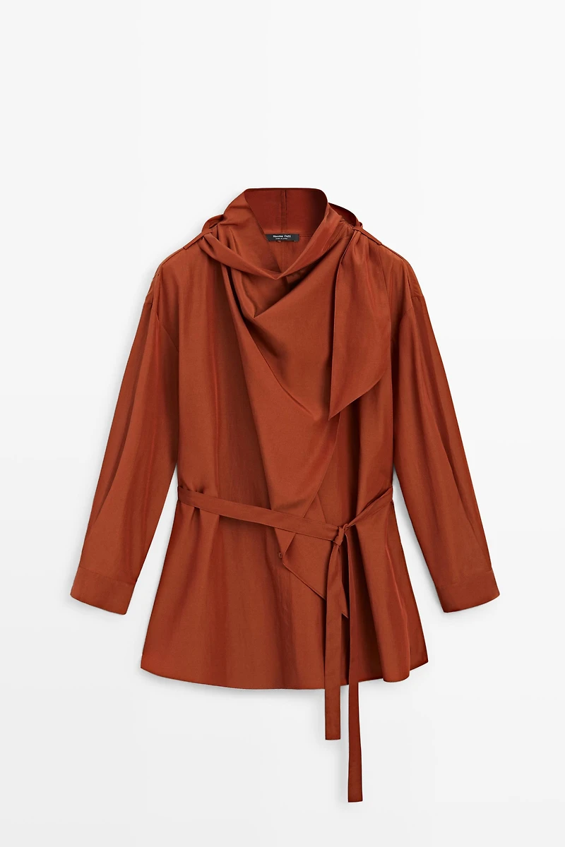 Blouse fluide à nœud