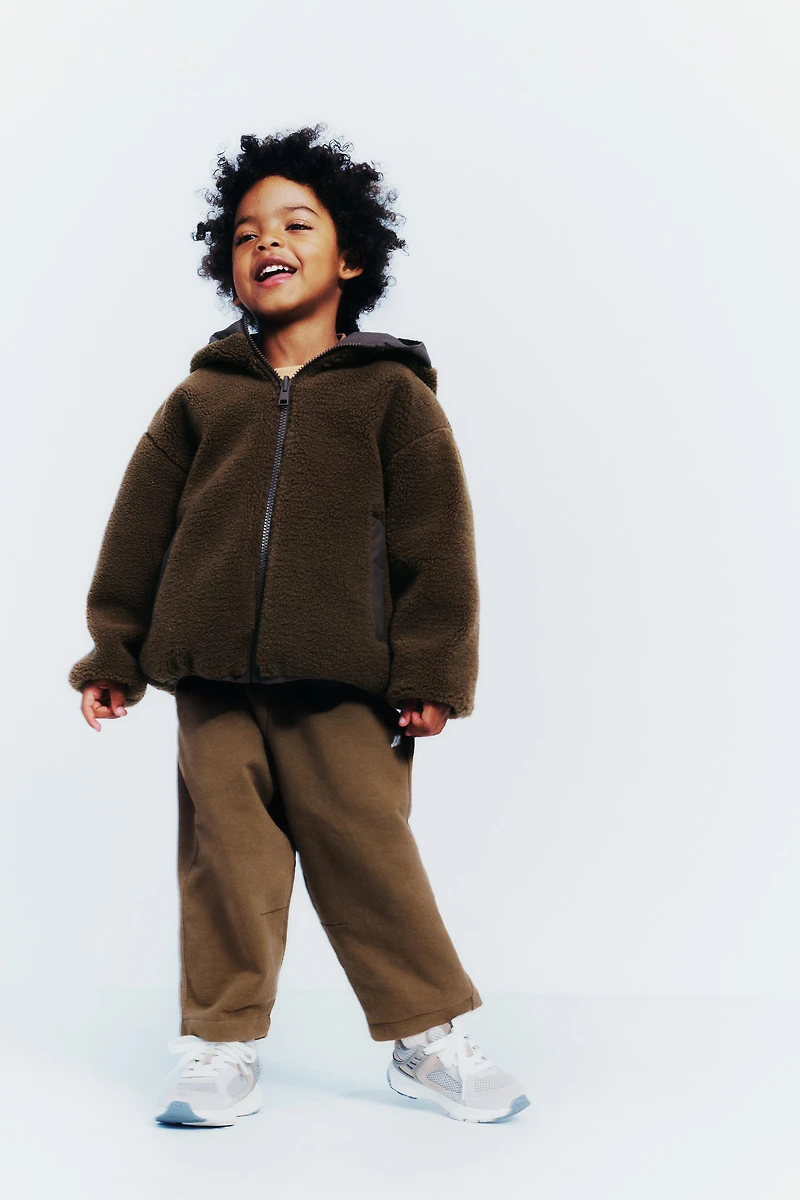 STRAIGHT LOGO PLUSH PANTS