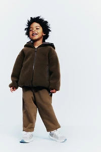 STRAIGHT LOGO PLUSH PANTS