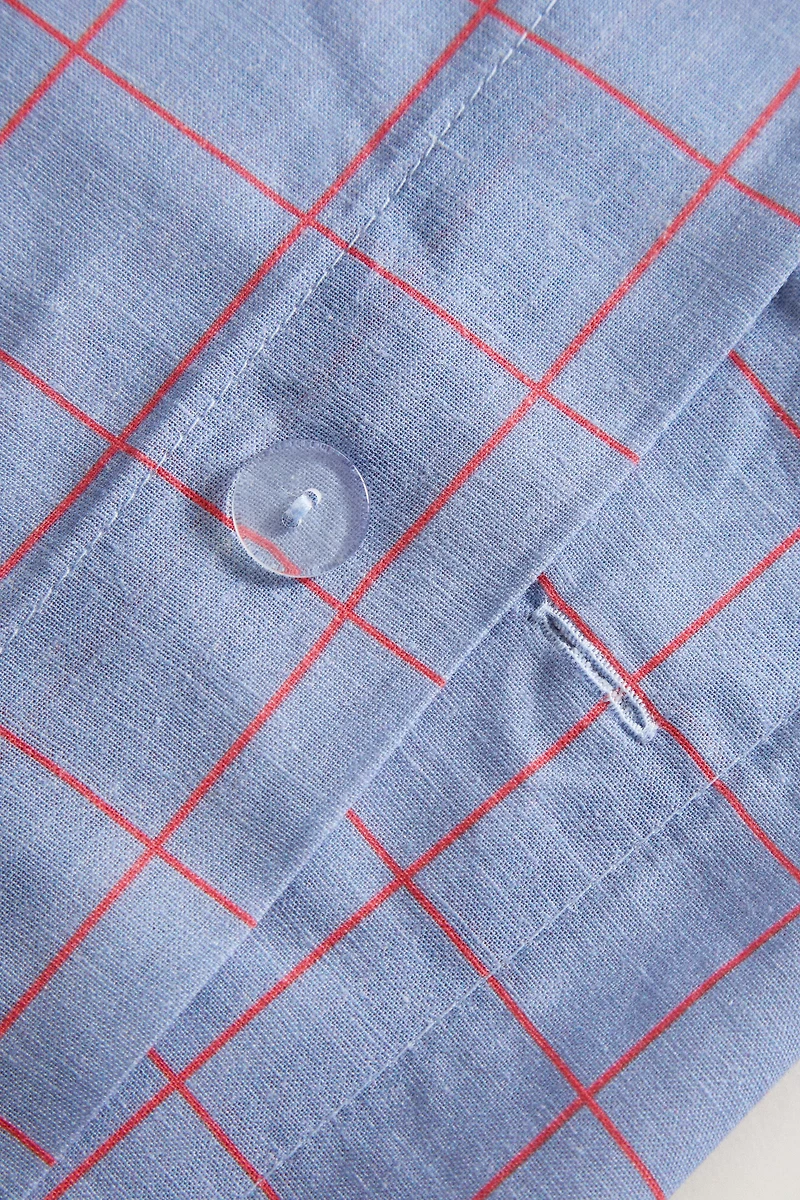 KIDS PLAID DUVET COVER