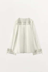 100% COTTON EMBROIDERED LACE BLOUSE