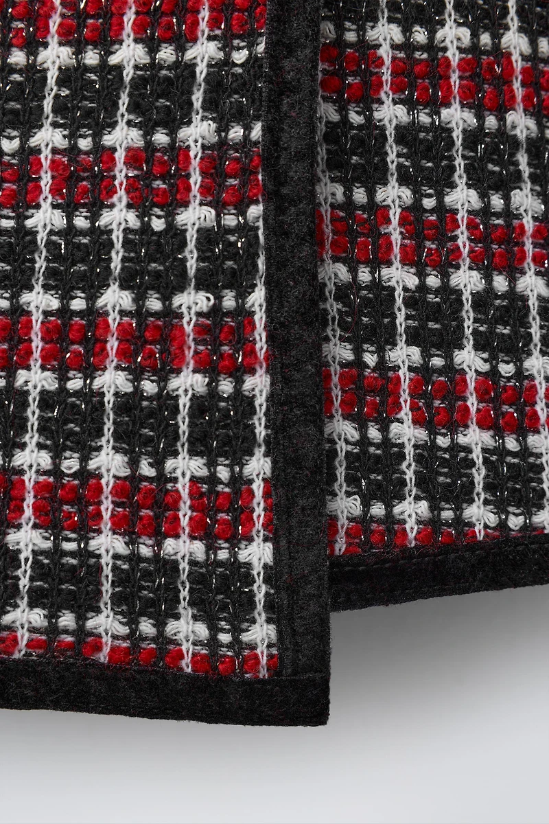 TEXTURED VELVET BOW SKIRT