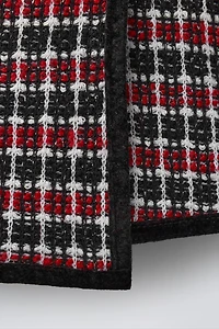 TEXTURED VELVET BOW SKIRT