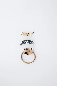 HAIR TIE AND KITTEN CLIP PACK