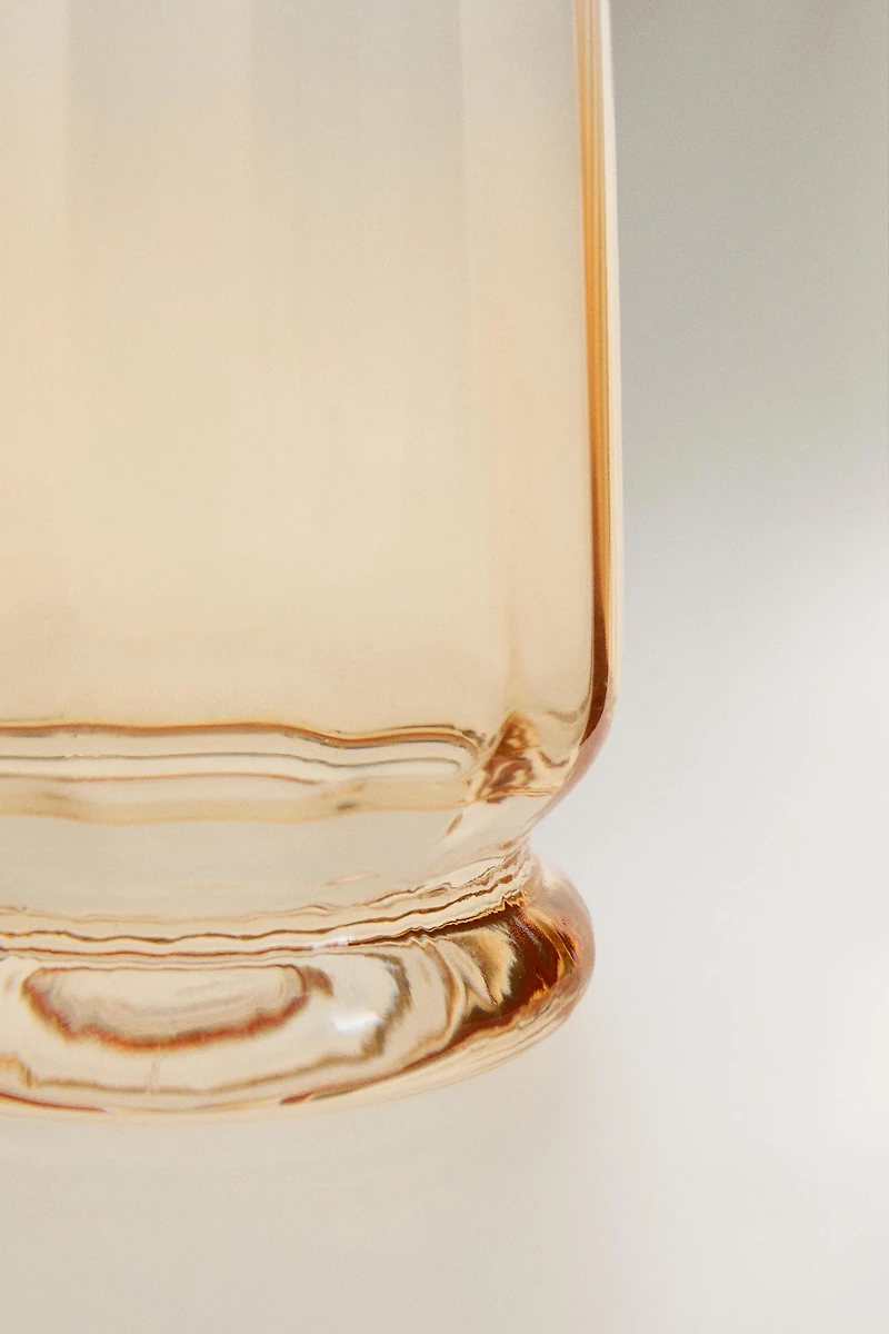 VERRE À SODA EN VERRE À LIGNES