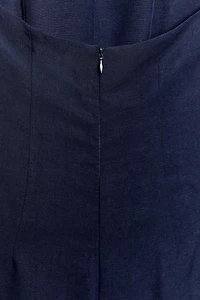 CONTRAST PIPING HALTER JUMPSUIT