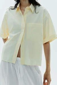 CHEMISE EN POPELINE À POCHE