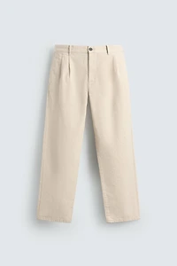 PANTALON PLIS CHEVRONS