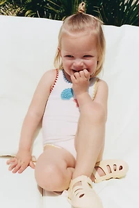 2-6 YEARS / RIBBED CROCHET SWIMSUIT