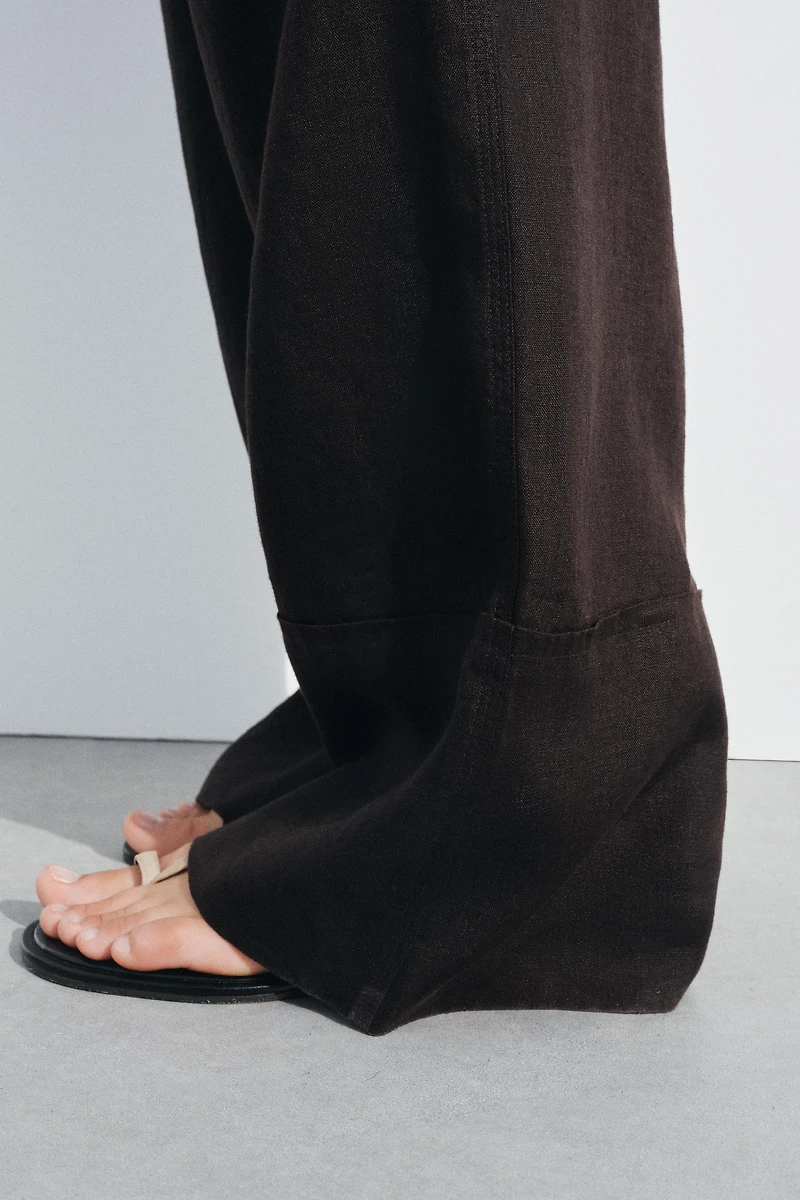 100% LINEN PALAZZO PANTS ZW COLLECTION