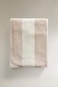 SERVIETTE DE PLAGE VELOURS RAYURES LARGES