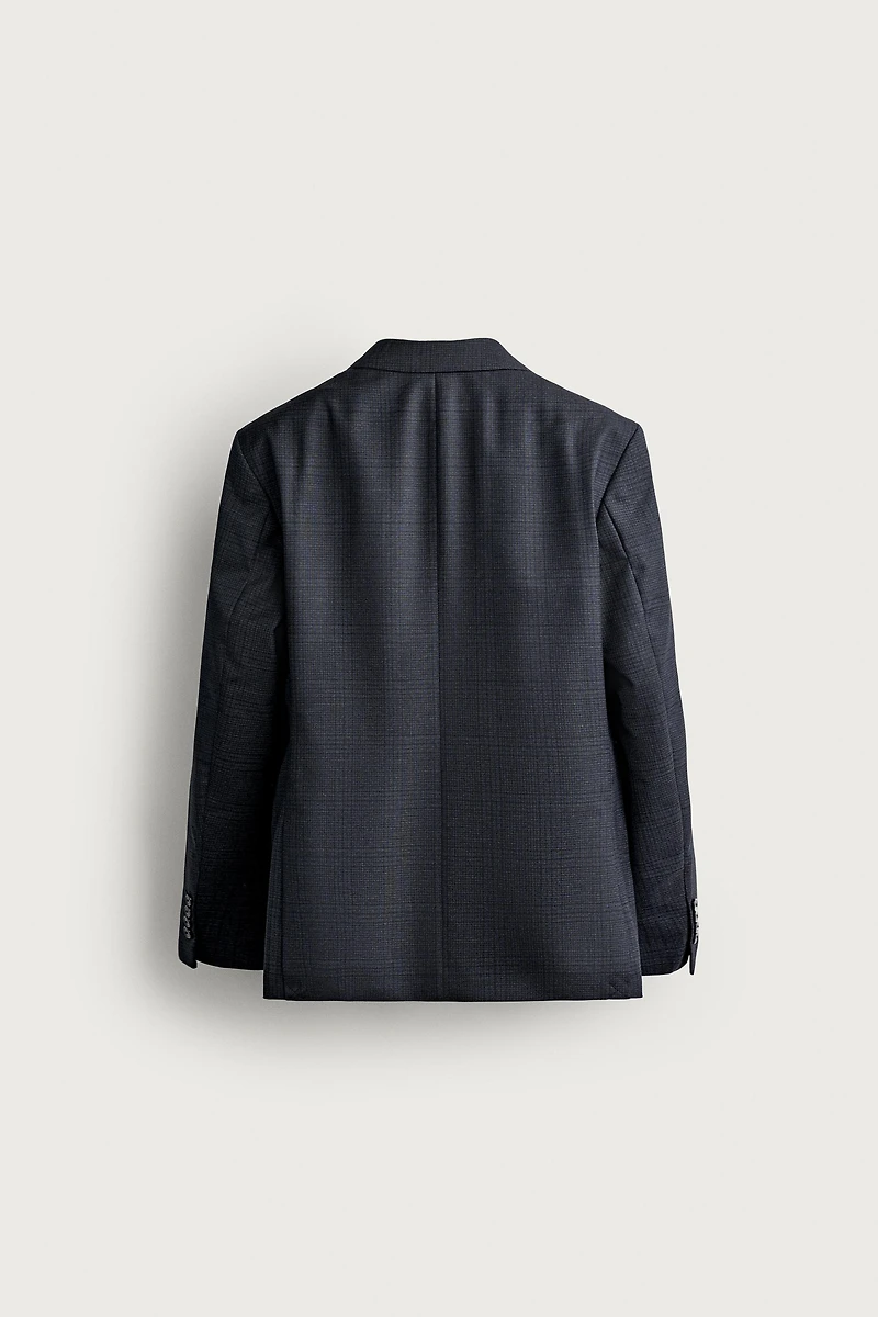CHECKED REGULAR FIT SUIT BLAZER