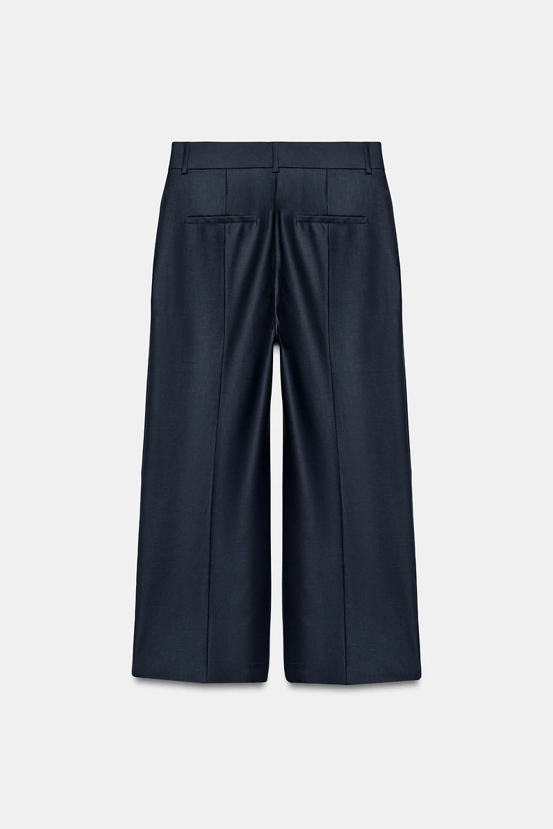 PANTALON À PLI REPASSÉ EN MÉLANGE DE LAINE ZW COLLECTION