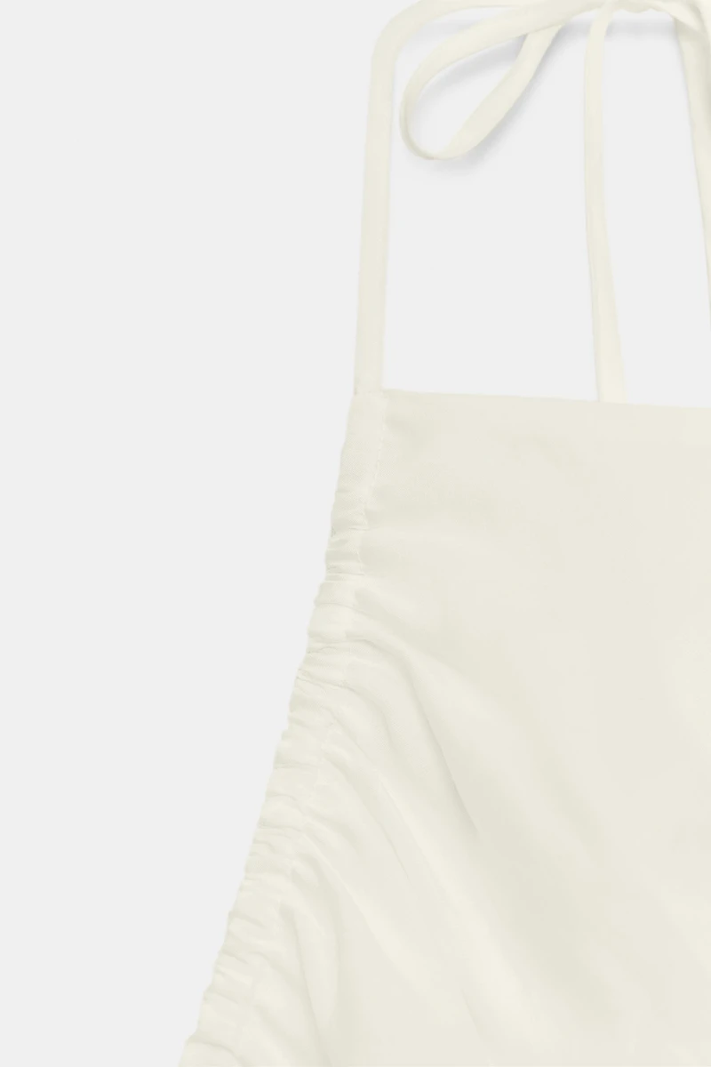 TOP HALTER PLISSÉ