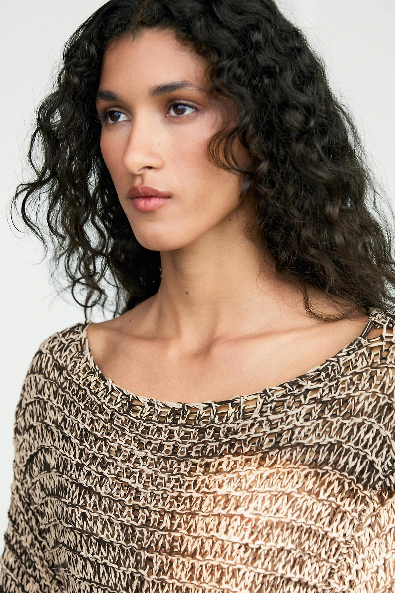 Marled knit sweater