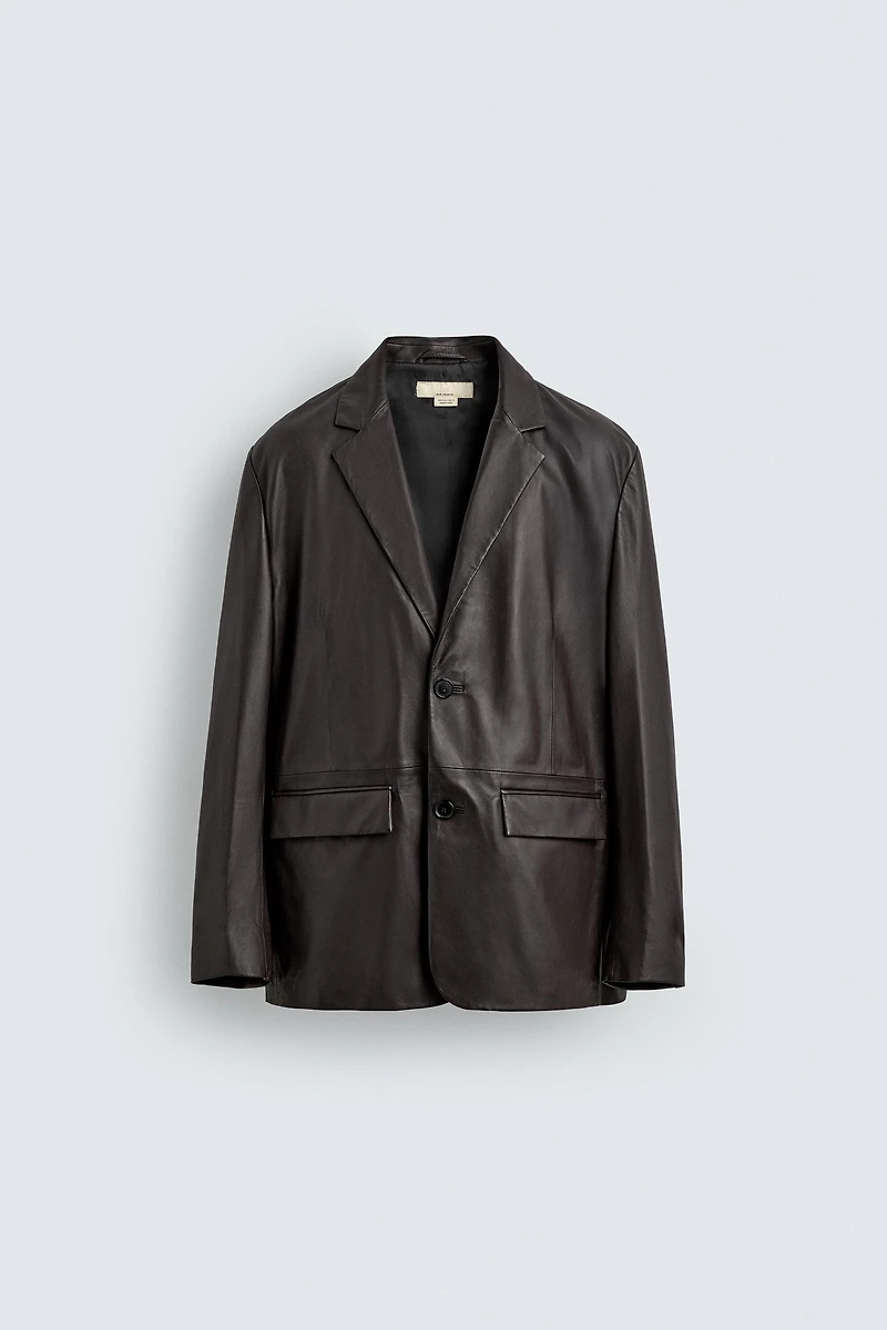 BLAZER RELAXED FIT EN CUIR