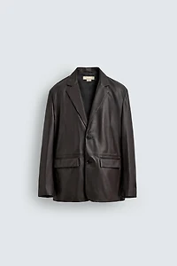 BLAZER RELAXED FIT EN CUIR