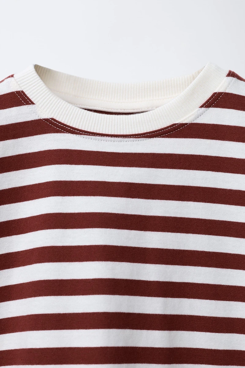 STRIPED PRINT T-SHIRT