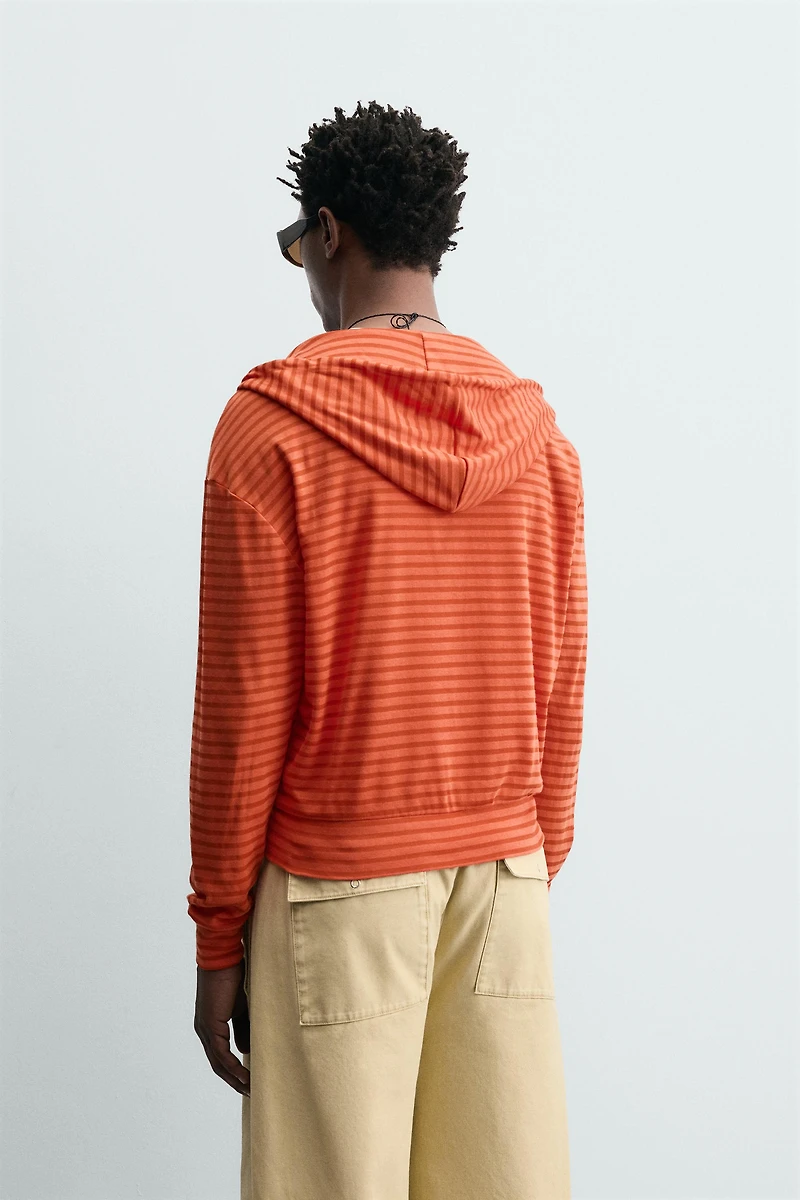 SWEAT À CAPUCHE RAYURES