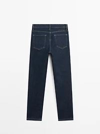 Mid-rise cropped slim fit jeans