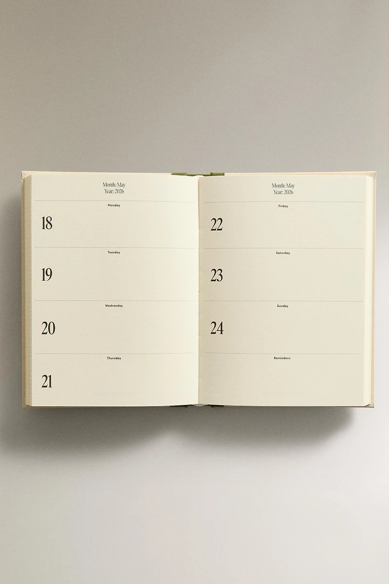 AGENDA VUE HEBDOMADAIRE
