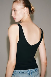 COTTON STRAP TOP