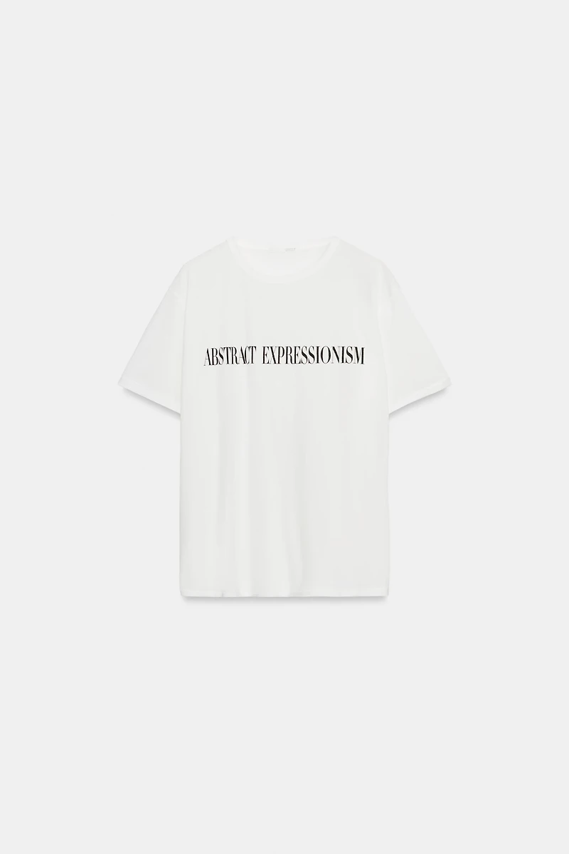 TEXT PRINT OVERSIZED T-SHIRT