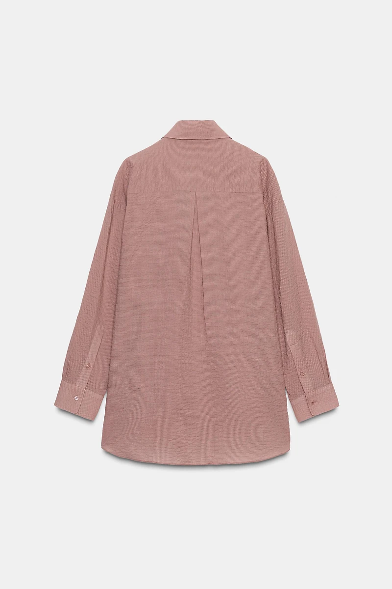 ZW COLLECTION TEXTURED OVERSIZED SHIRT