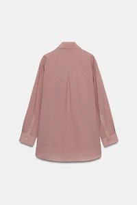 ZW COLLECTION TEXTURED OVERSIZED SHIRT