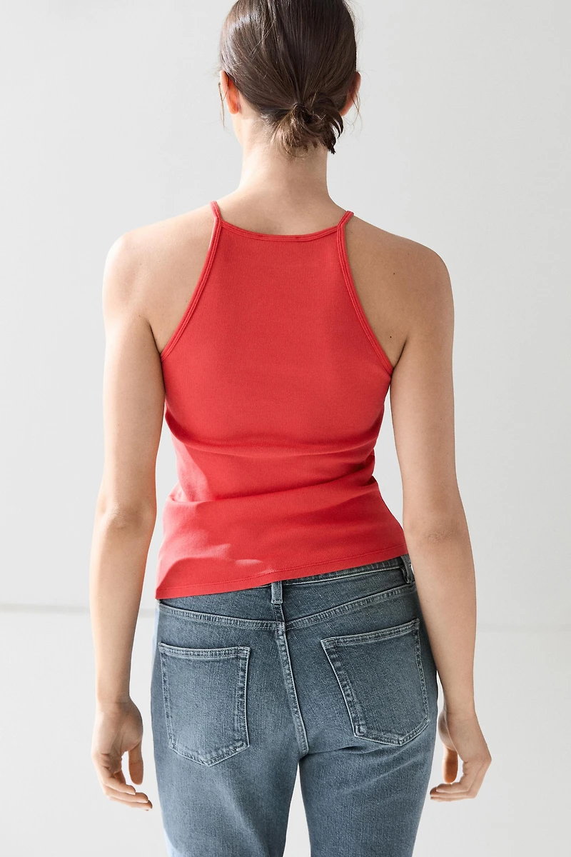 Cotton blend halter top