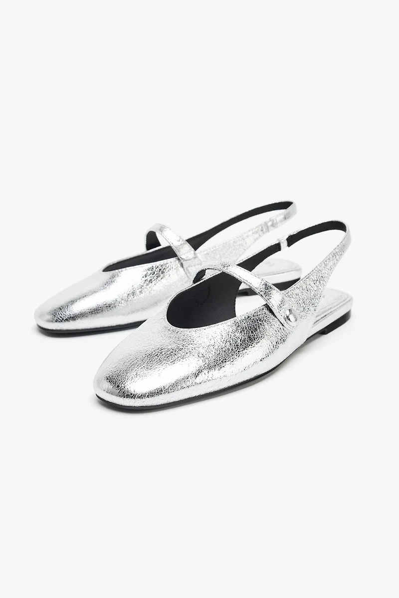 BALLERINES EFFET MÉTALLISÉ
