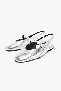 BALLERINES EFFET MÉTALLISÉ