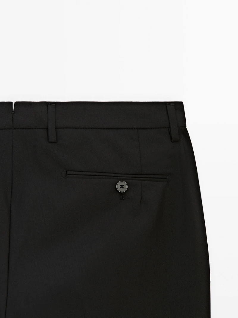 100% wool suit pants