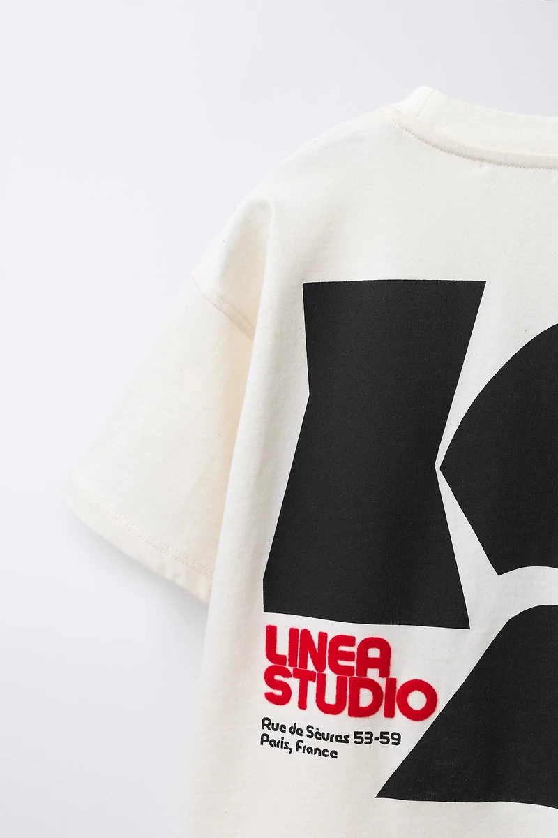 FLOCKED PRINT T-SHIRT