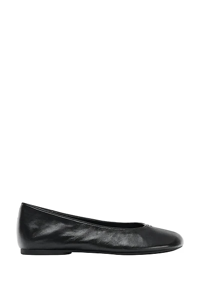 LEATHER FLAT BALLET FLATS